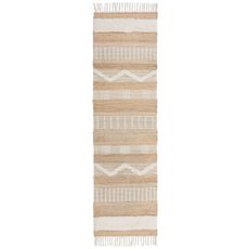 XXXL RUČNE TKANÝ KOBEREC, 230/60 cm, krémová, prírodná farba