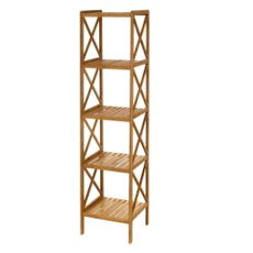Bambusový kúpeľňový regál v prírodnej farbe 36,5x153 cm - Casa Selección