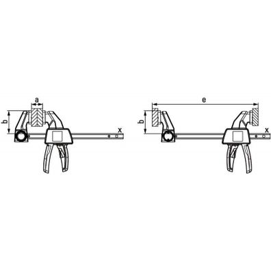 Jednoručná svorka Bessey EZL45-8 (450/80 mm)