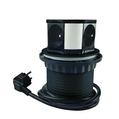 Solight predlžovací přívod, 4 z., 1,5 m PP100-B, černý