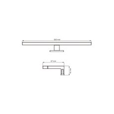 LED Kúpeľňové osvetlenie zrkadla MILOS LED/5W/230V 4000K 30 cm IP44 čierna