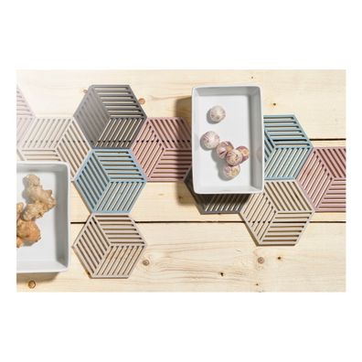 Podložka pod horúce veci Hexagon, čierna