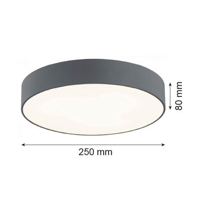 Argon 3080 - Stropné svietidlo DARLING 2xE27/15W/230V pr. 25 cm šedá