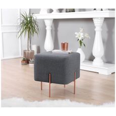 Tmavosivý taburet Copper – Artie