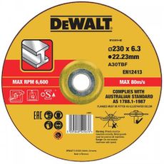 Brúsny kotúč 230 x 6,0 mm, typ 27 DeWALT DT43919