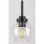 Rabalux 75006 - Kúpeľňový luster na lanku TIRINA 1xE27/15W/230V čierna IP44
