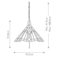 Elstead QZ-INGLENOOK-P-A - Luster na reťazi INGLENOOK 3xE27/60W/230V