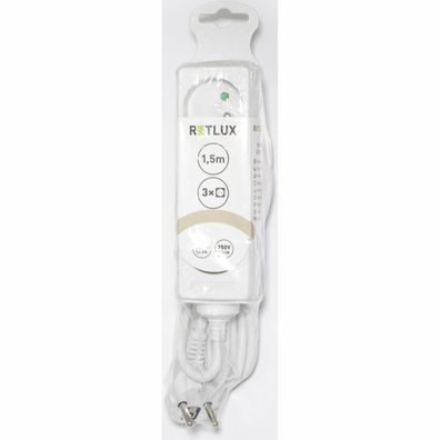 Retlux RPC 01 Predlžovací kábel biela, 3 zásuvky​, 1,5 m