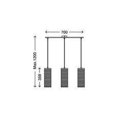 Briloner 4313-038 - Luster na lanku 3xE27/60W/230V