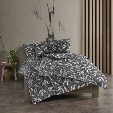 Kvalitex Bavlnené obliečky Osaka šedá, 220 x 200cm, 2x 70 x 90 cm, 220 x 200 cm, 2 ks 70 x 90 cm