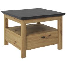 Hom`in PRÍRUČNÝ STOLÍK, tmavosivá, dub artisan