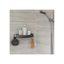 Čierna nástenná samodržiaca polička Compactor Clever Flip Shower Shelf