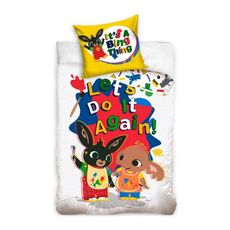 Detské posteľné obliečky Zajačik Bing a Sula - motív "maliari" - 100% bavlna - 70 x 90 cm + 140 x 200 cm