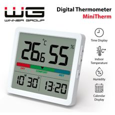 Winner Group - Digitálny teplomer s LCD displejom a vlhkomerom 2xCR2032 biela