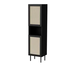 HALMAR Vitrína Juta 50 cm černá/hnědá