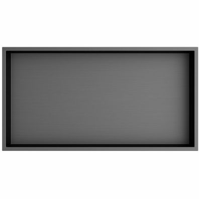 POLYSAN 1301-53B Inserta zapustená polica do obkladu 51 x 27 cm, nehrdz. oceľ, antracit