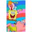 Detský uterák SpongeBob s Patrikom a Garym - 100% bavlna - 30 x 50 cm