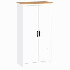 Vešiaková skriňa, biela alba/dub craft zlatý, LANZETTE F