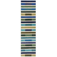 Flair Rugs koberce Ručne všívaný behúň Illusion Piano Green/Multi - 60x230 cm