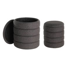 Eglo 424124 - SADA 2x Taburet AMPAHAKA pr. 33,5/40 cm čierna
