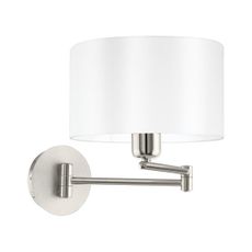 Eglo 33269 - Nástenné svietidlo PASTERI 1xE27/60W/230V matný chróm/biela