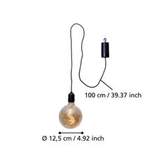 Eglo 900211 - LED Vonkajšie závesné svietidlo VIGNANELLO LED/0,06W/6V IP44 béžová