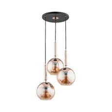 Luster na lanku VOLDA 3xE27/15W/230V pr. 52 cm mosadz