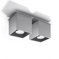 Sollux SL.0064 - Bodové svietidlo QUAD 2 2xGU10/40W/230V šedá