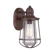 Quoizel - Vonkajšie nástenné svietidlo MARINE 1xE27/60W/230V IP44 hnedá
