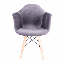 Moderné kreslo, sivohnedá Taupe Velvet látka, DAREL TYP 3