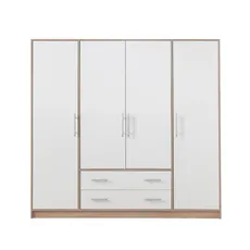 Šatník Smart 200 cm, dub sonoma/biela