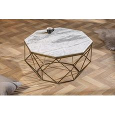 Konferenčný stolík Diamond 70cm mramor biely