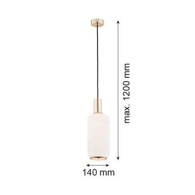 Argon 4356 - Luster na lanku SAGUNTO 1xE27/15W/230V pr. 14 cm mosadz