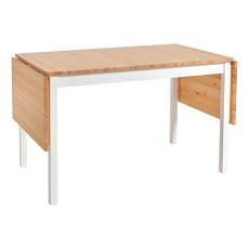 Borovicový rozkladací jedálenský stôl s bielou konštrukciou Bonami Essentials Brisbane, 120 (200) x 70 cm