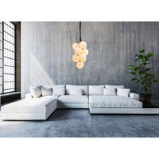 Klausen 109004 - Luster na lanku GRAPES 10xE27/7W/230V bronz/biela