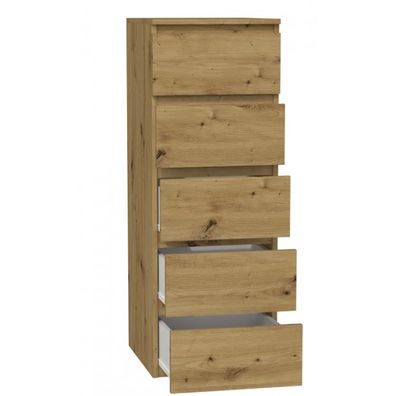 Komoda 5 zásuviek W5 - dub artisan