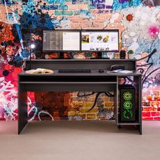 KONDELA Tezro New herný stôl grafit