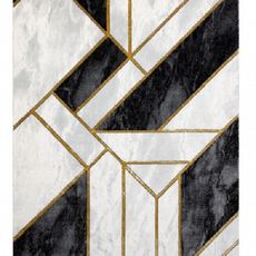 Dywany Łuszczów Kusový koberec Emerald 1015 black and gold - 240x330 cm