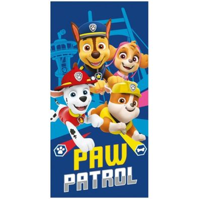 Plážová osuška Tlapková patrola - Paw Patrol - Chase, Marschall, Rubble a Skye - 100% bavlna - 70 x 140 cm