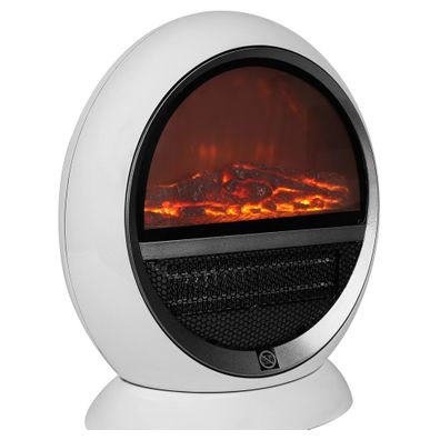 Elektrický ohrievač s imitáciou ohňa 1500 W | biela