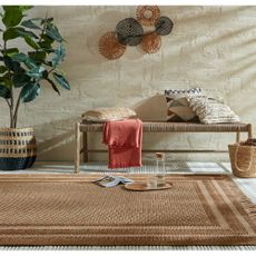 Vnútorný a vonkajší koberec v prírodnej farbe 120x170 cm Layla Border – Flair Rugs