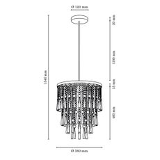 Spot-Light 9018628 - Luster na tyči LUXORIA 6xG9/28W/230V