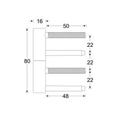 Záves dverový nastaviteľný 16mm ZR16