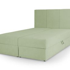 Wilsondo Čalúnená manželská boxspring posteľ Aluria - zelená Rozmer: 160x200