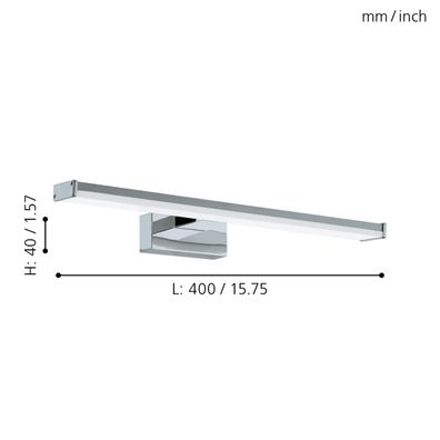 Eglo 79532 - LED Kúpeľňové osvetlenie zrkadla SARNOR 7,4W/230V 40 cm IP44 chróm