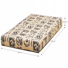 KONDELA Futon Arona pružinový matrac 140x200 cm pružiny / látka