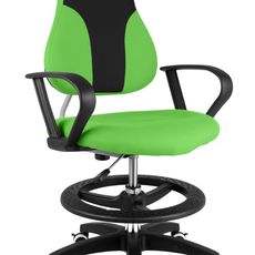 Detská rastúca stolička Neoseat KINDER — látka, čierna / zelená