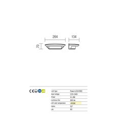 Redo 9407 - LED Vonkajšie nástenné svietidlo PLATE 4xLED/3W/230V 4100K IP54 antrac