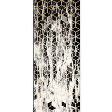 Dywany Łuszczów Behúň Gloss 409A 82 3D cubes black/gold/grey - 60x300 cm