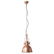 Estila Industriálna závesná lampa Manilla v medenej farbe z kovu 45cm